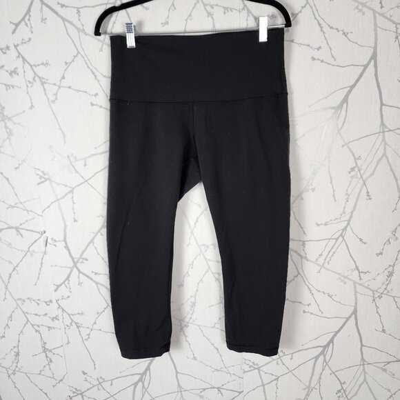 Lululemon Black Luon High Rise Wunder Under Crop - Picture 2 of 6